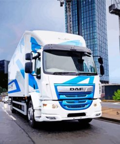 White Trucks Daf Paint By Number