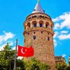 Turkey Galata Tower Monument Paint By Numberse