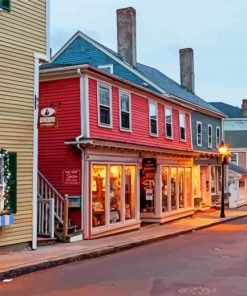 Marblehead Town Buildings Paint By Numbers