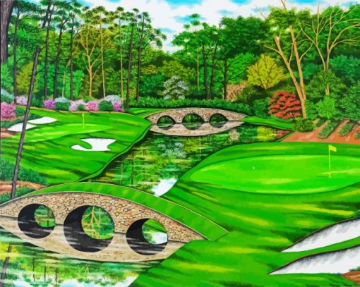 Amen Corner Golf Paint By Number