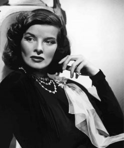 Black And White Katharine Hepburn Paint By Number