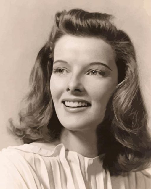 Vintage Katharine Hepburn Paint By Numbers art