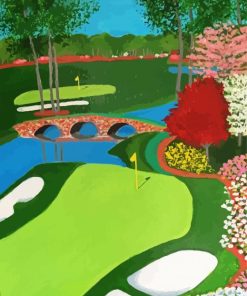 Aesthetic Amen Corner Golf Paint By Number